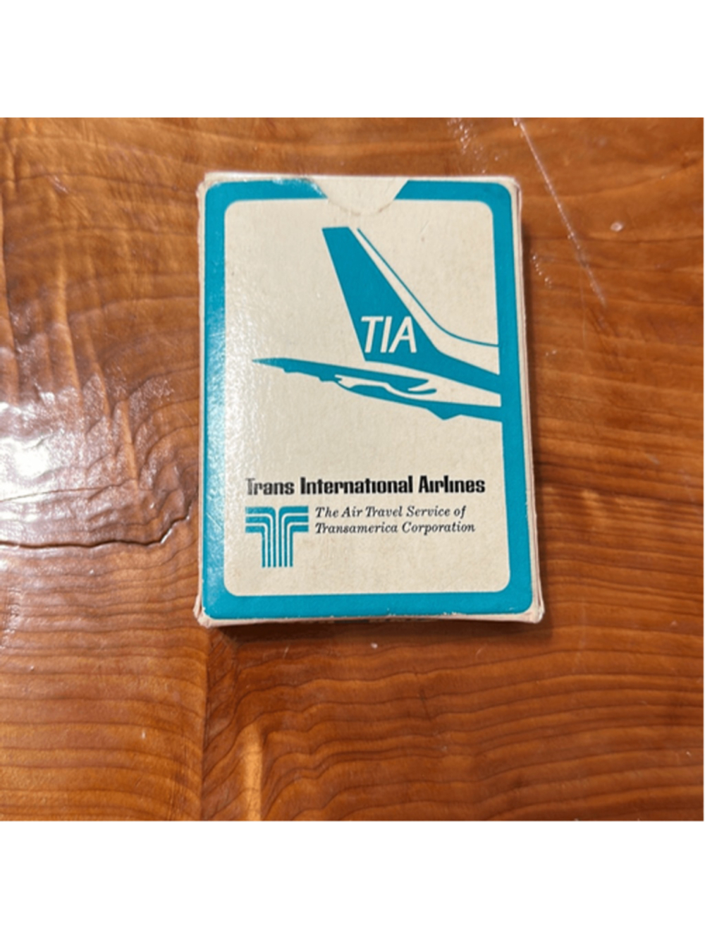 Trans Internal Airlines Playing Cards Vintage